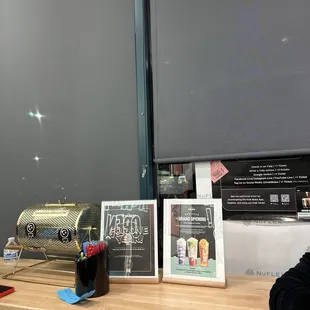 a coffee machine on a table