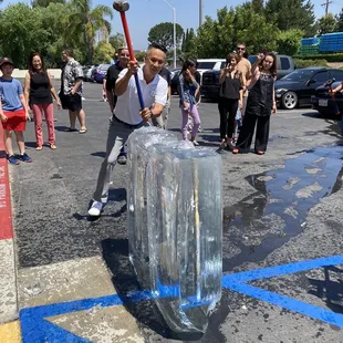 Tin, CEO and co-founder Kraking the ice.