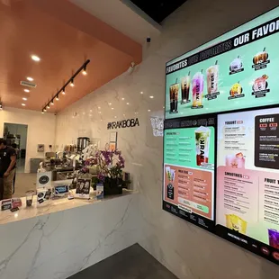 Menu and order counter