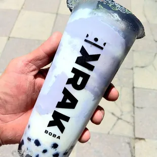 "TARO CRUSH" with boba...