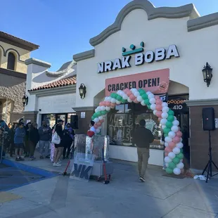 Grand opening, outside of store
