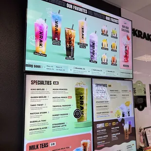 Krak Boba&apos;s Redlands location menu!!