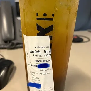 Jasmine tea, without sea cream :(