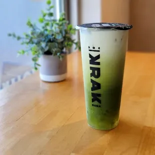Green Thai Tea with crystal boba - free birthday drink with 5 stars rewards account