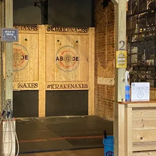Axe throwing... that I'm about to be really bad at.