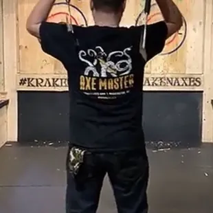 Instructor showing us some fun (employee only) throws.