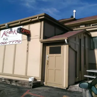 the front of the building