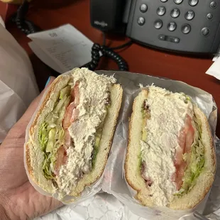 Chicken salad sandwich