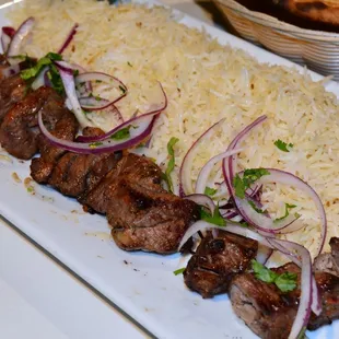 Lamb Kabob Platter