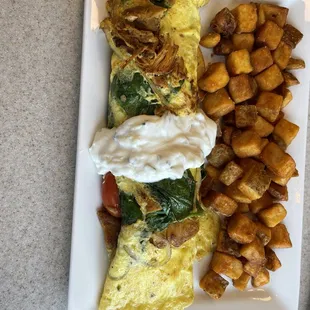 Mediterranean omelette with American potatoes