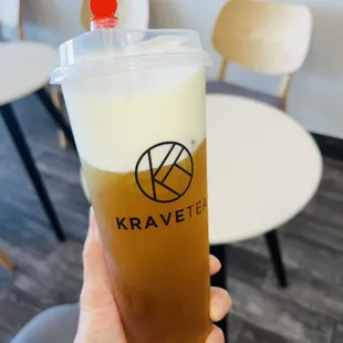 Jasmine green Tea with cheese cream