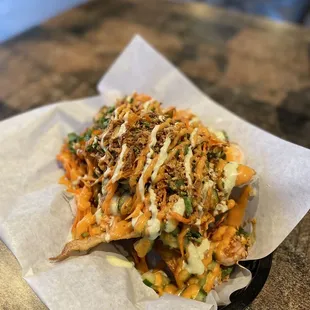 Poke Nachos with Spicy Crab &amp; Shrimp