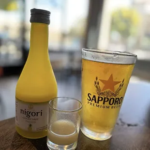 Pineapple sake, Japanese draft beer