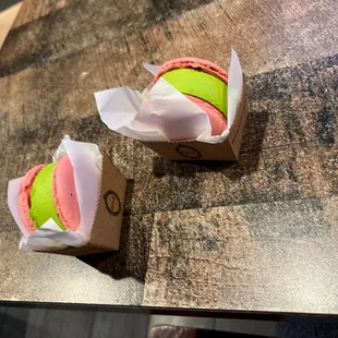 Ice cream macaroons Matcha