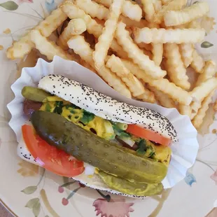Chicago dog and fries. Will order again.