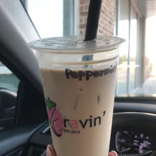 Perfect! Peppermint 25% sugar with light boba!