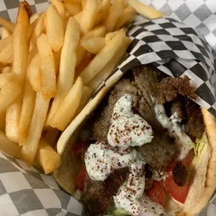 Gyro Wrap with Fries