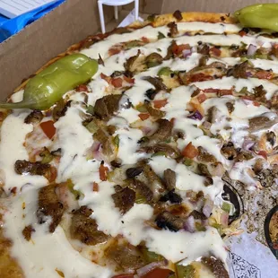 Kebab supreme pizza