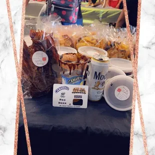 a variety of items on a table