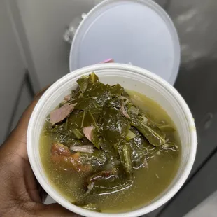 Collard Greens with Smoked Turkey Meat