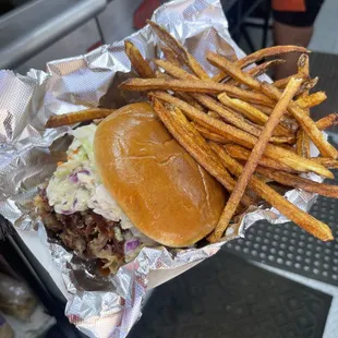 Pulled Pork Sandwich with Handcut Fries