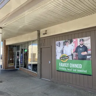 the front of the store