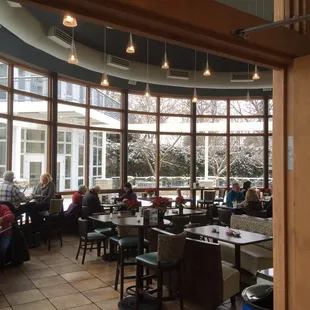 people sitting at tables