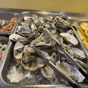 interior, oysters and mussels