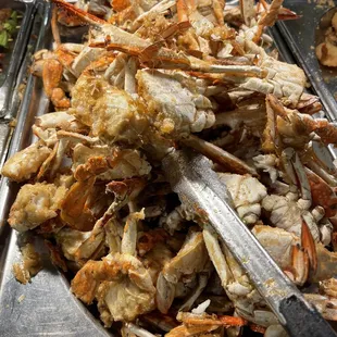 a pile of crab legs
