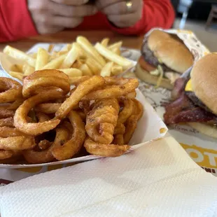 a basket of onion rings
