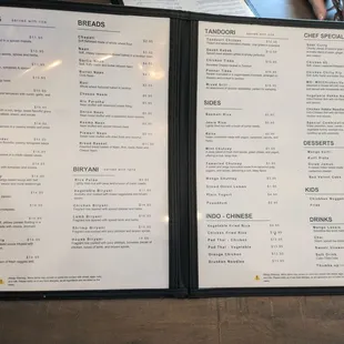 Menu at Krazy Curry, Pineville