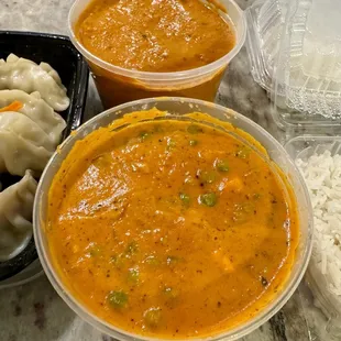 Lamb Tikka Masala &amp; Matar Paneer