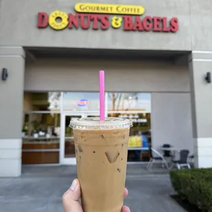Vietnamese iced coffee- not too sweet but not as strong as your typical coffee