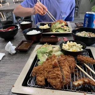 Freaking yummy beef and Chiicken katsu &amp; Yukon!