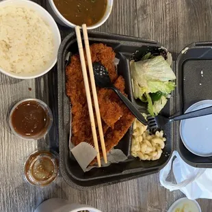 Pork Katsu Combo + Udon Noodle Soup + Curry &amp; Rice