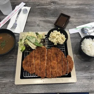 Pork Katsu with curry.