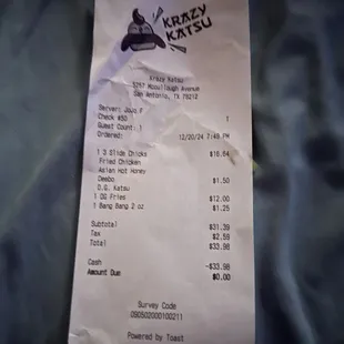 Receipt