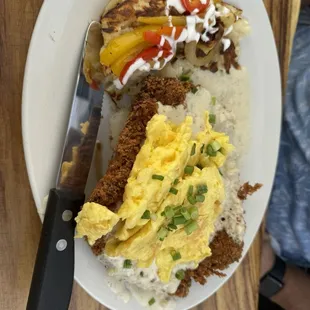 Chicken fried steak &amp; eggs