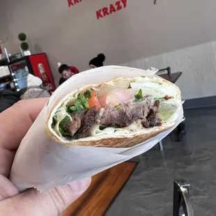Shawarma beef sandwich