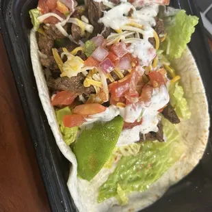 Steak taco