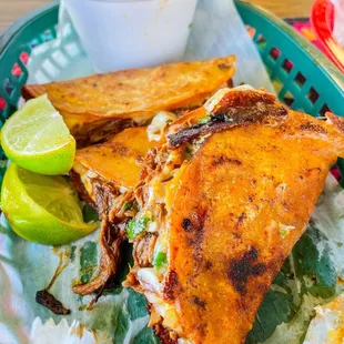 3 Queso Taco Birria with Consome
