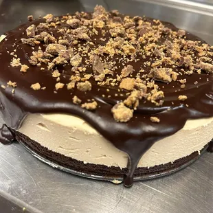 a chocolate covered cake