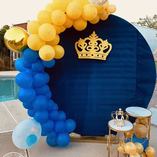 Backdrop &amp; organic balloon garland