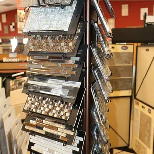 a display of tile samples