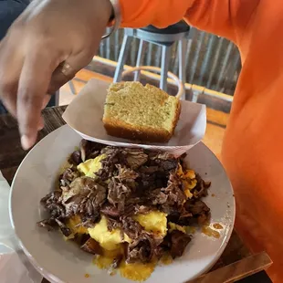Bowl of goodness with brisket