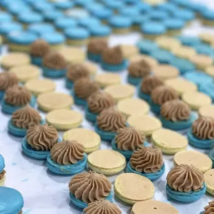 blue and yellow cookies