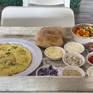 a variety of food items