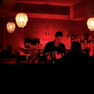 a man sitting at a bar