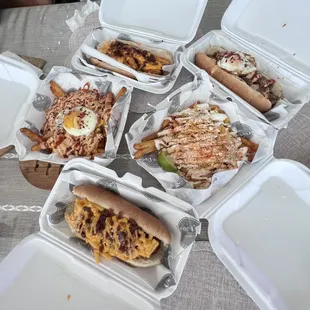 a variety of food items