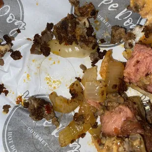 Hair at the bottom of my hotdog